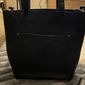 Portland Leather Elegant Black Leather Tote/crossbody bag NWOT